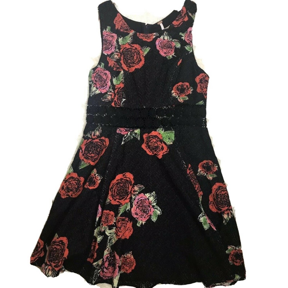 Free People Dress Rose Floral Print Daisy Chain